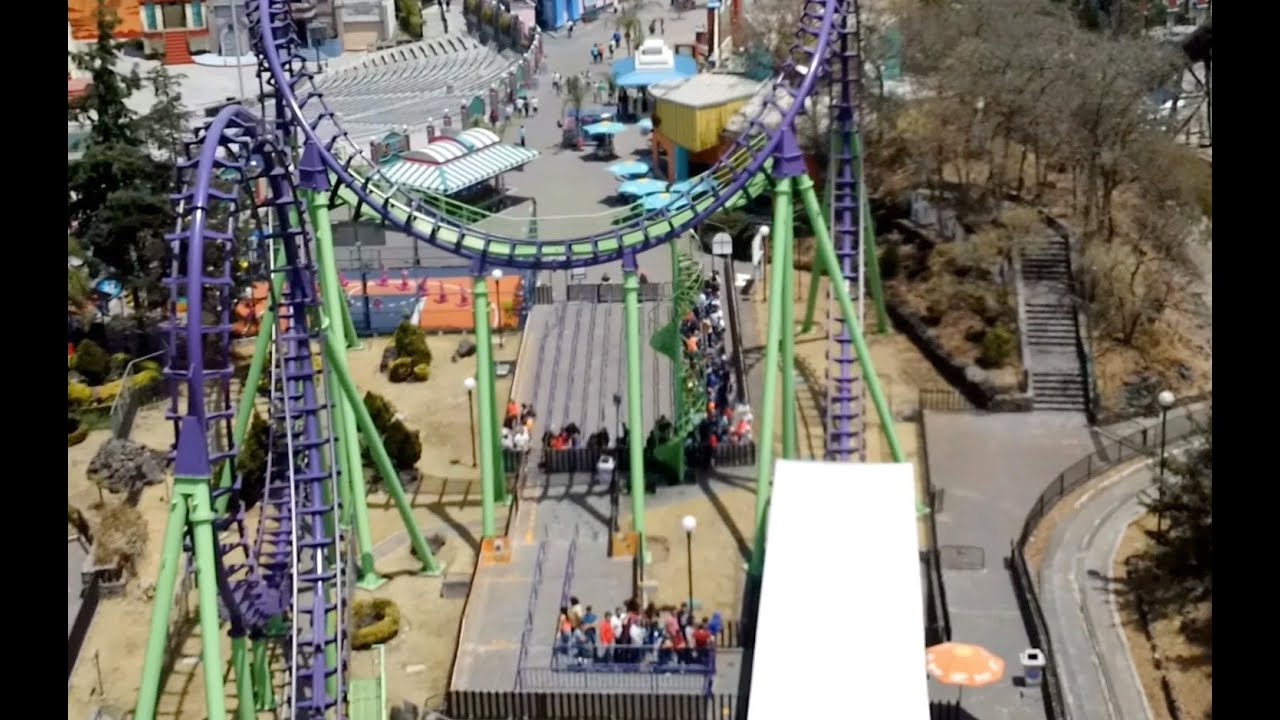 Boomerang Roller Coaster Back Seat POV Six Flags Mexico