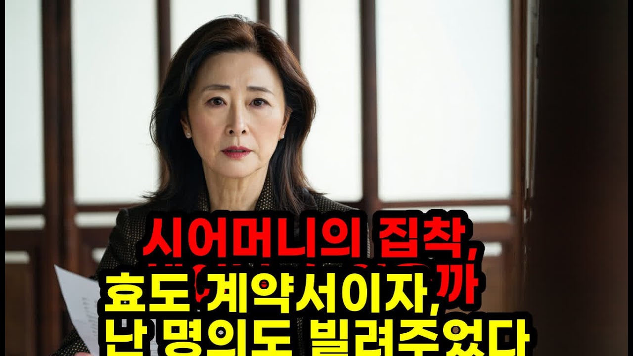 효도 계약서의 덫, 사랑의 이름까지 빌릴 수 있을까 | 달빛 인생극장