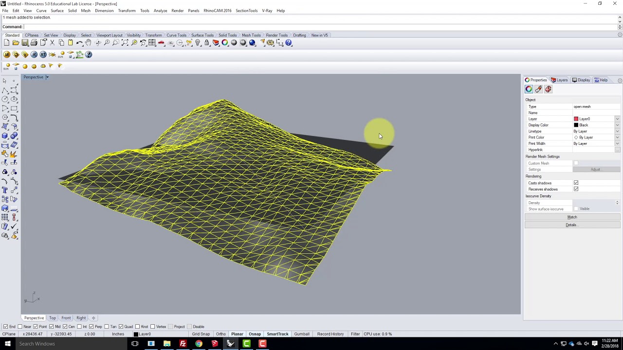 Lecture 211 - SketchUp Terrain to Rhinoceros (Spring 2018)