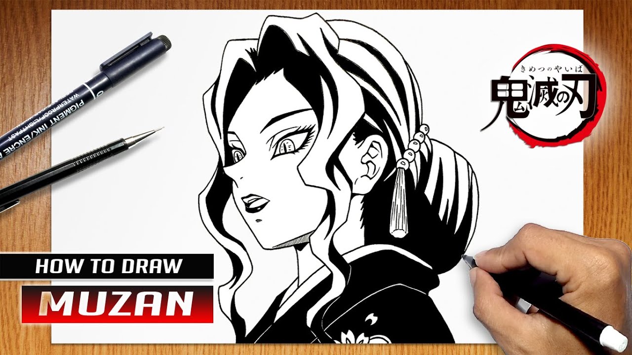 How to draw Female Muzan from Kimetsu No Yaiba