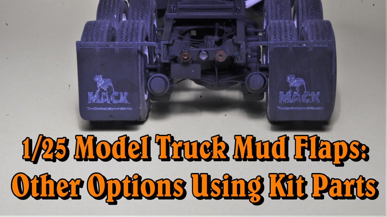 1/25 scale model truck mud flaps: Other options using kit-supplied parts and a little styrene work