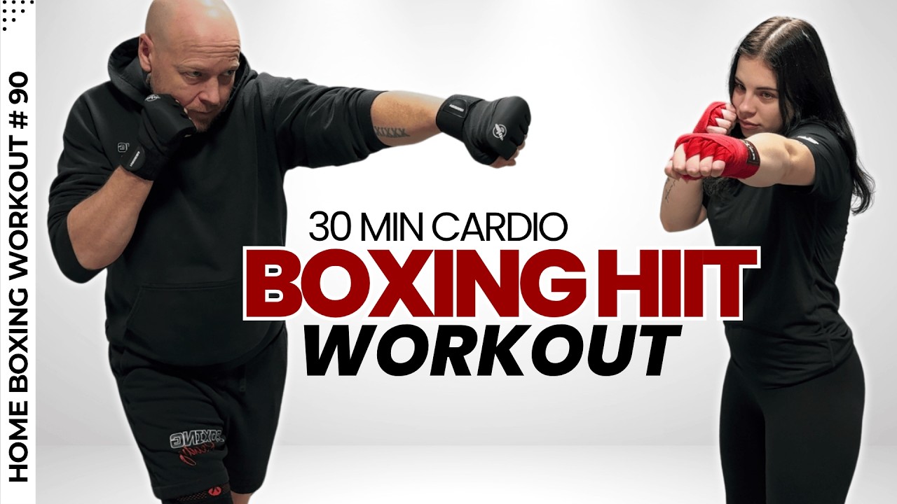 30 Min EPIC Full-Body Cardio HIIT Boxing Workout - No Equipment