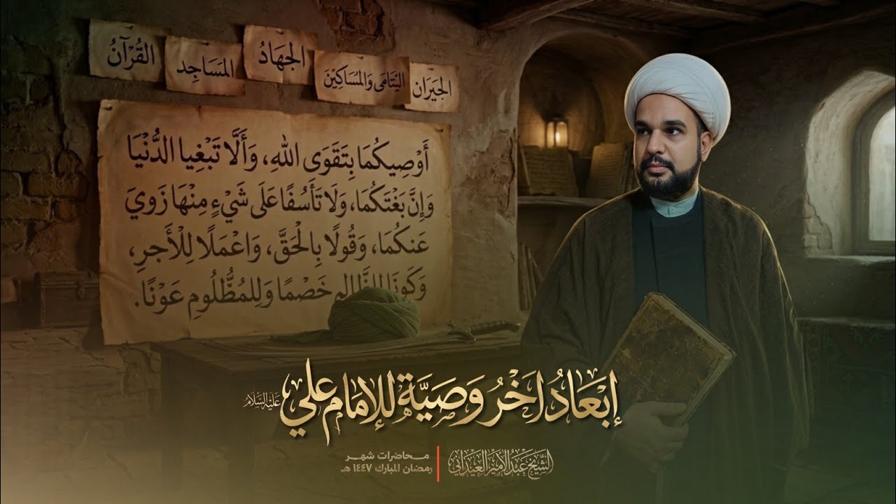 ابعاد اخر وصية للإمام علي عليه السلام /الشيخ عبدالامير العيداني 