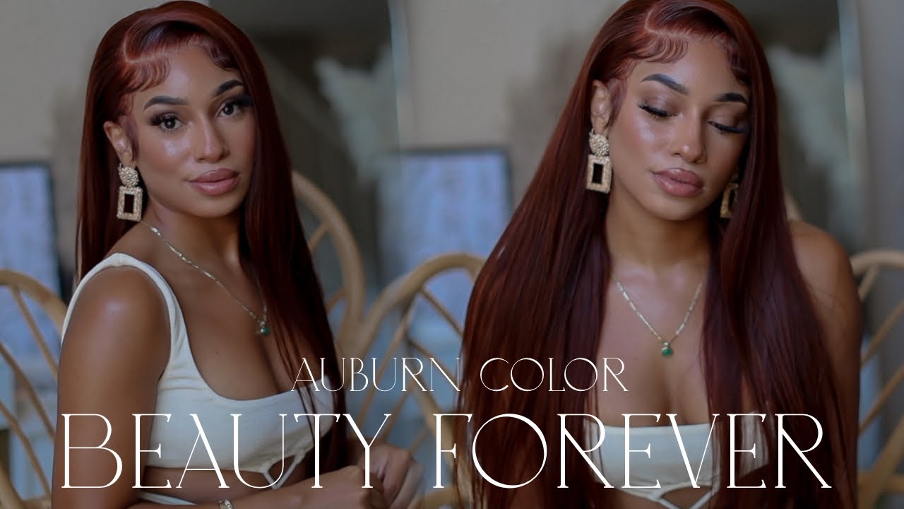 The Perfect Color Wig for FALL !  Step by Step Dark Auburn Brown Wig Install | BeautyForeverHair