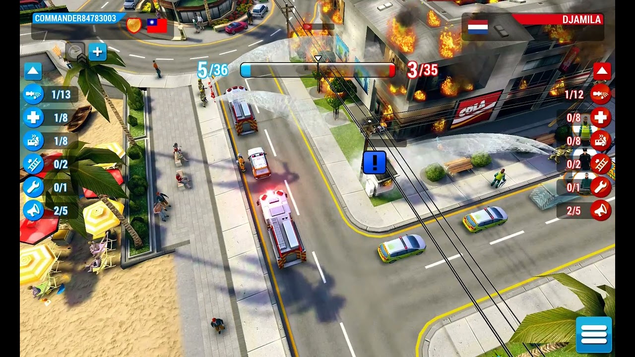 Emergency HQ, Hero Level 134, 1 vs 1 Mission, Cable fire