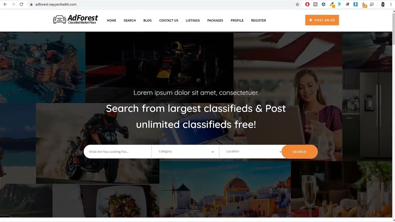 Review a Classified Advertisement Listing Website with WordPress & AdForest Theme 2023
