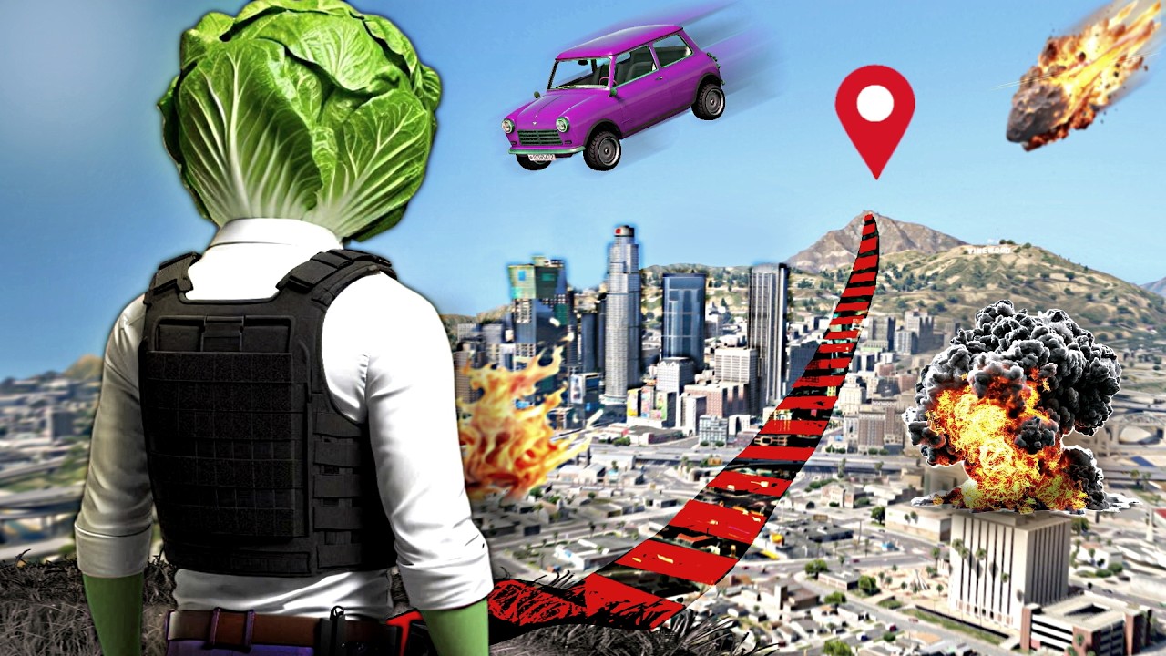 Crucé el Mapa de GTA 5 pero cada 10 Segundos hay Caos Random