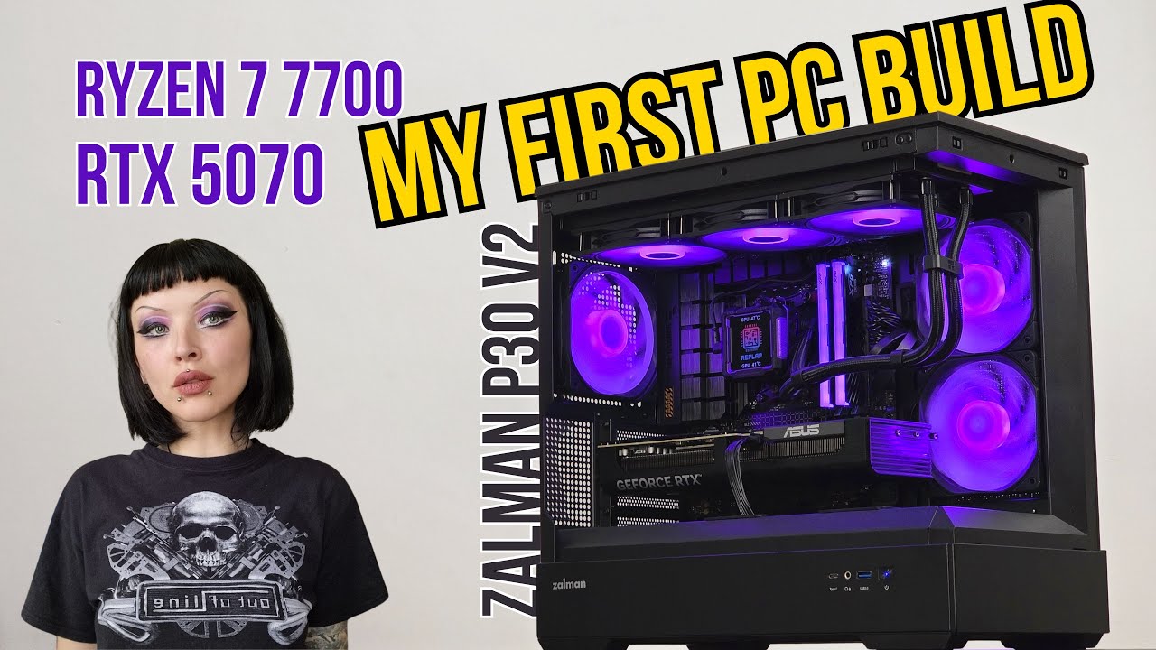 My First PC Gaming build | Zalman P30 V2 micro ATX | AMD Ryzen 7 7700 | GeForce RTX 5070