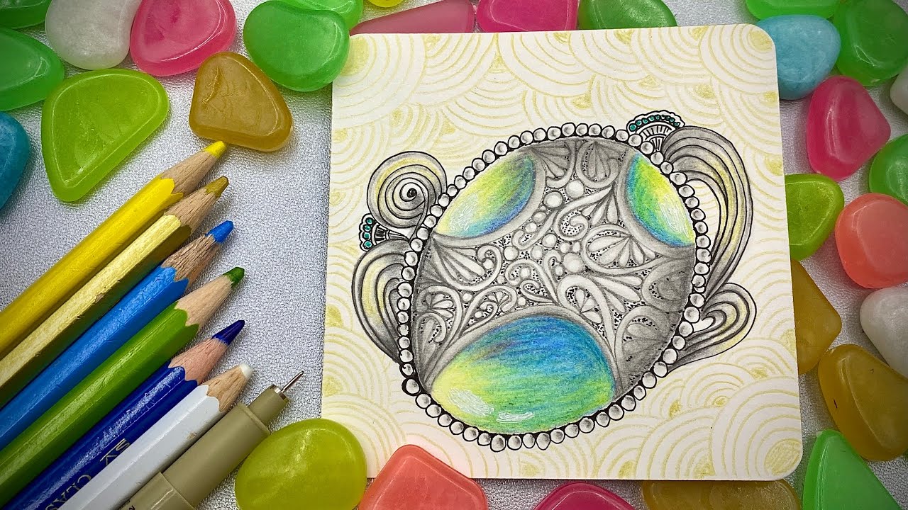 Hidden Jade Mind Refreshing Drawings #zentangle EP369