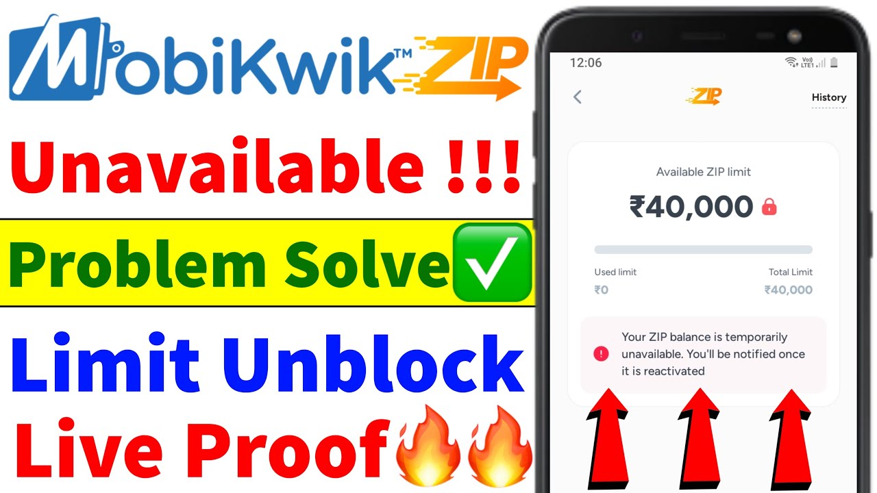 Mobikwik ZIP Temporarily Unavailable | Your ZIP Balance is Temporarily Unavailable | Problem Solve