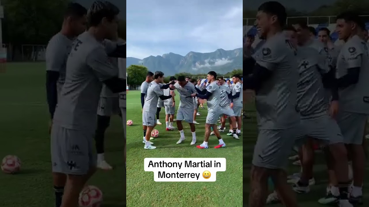 Anthony Martial getting welcomed by Rayados 🤣 (via @Rayados/TT)