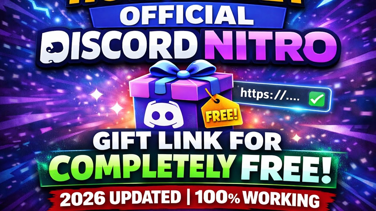 How To Get Discord Nitro Gift Link Completely Free | UPDATED 2026 | 100% WORKING
