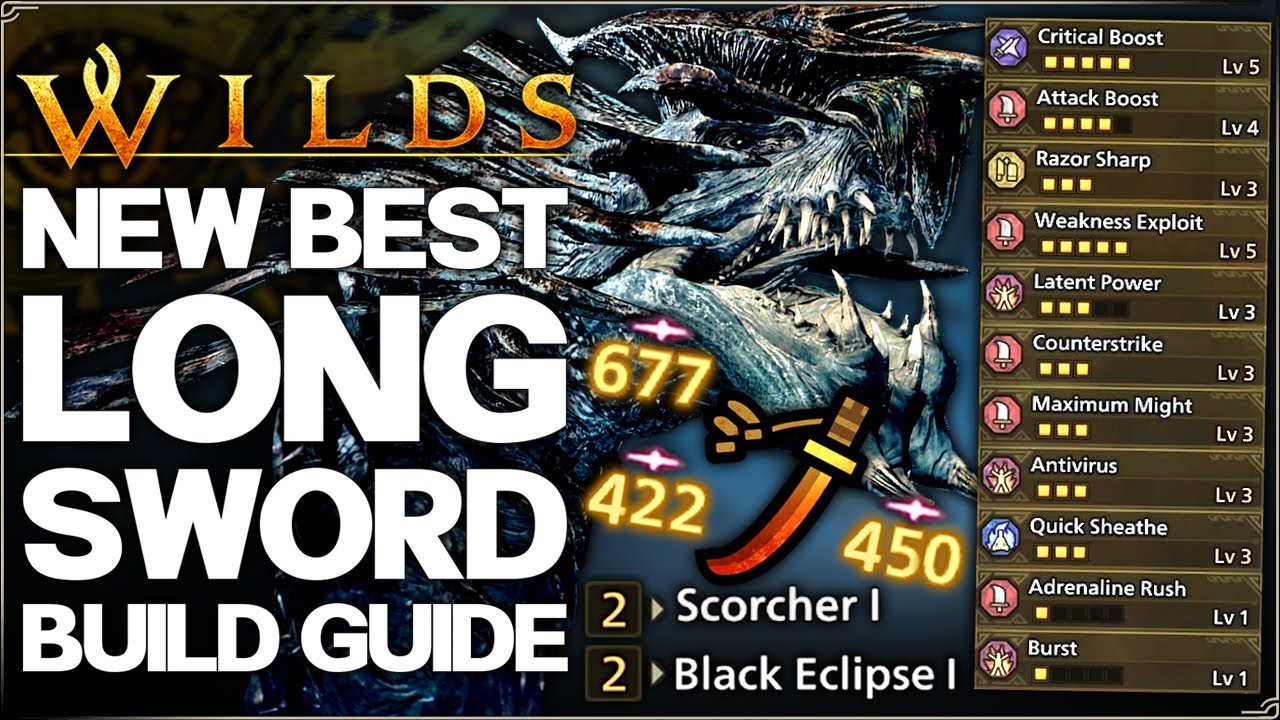 Monster Hunter Wilds - New Best OP Long Sword Build - Highest Damage Possible Arch Jin Dahaad Guide!