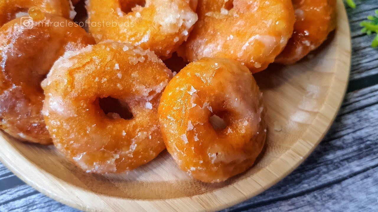 Sweet Potato Donuts | Kuih Keria | Kuih Ubi Keledek Oren | vegan recipe