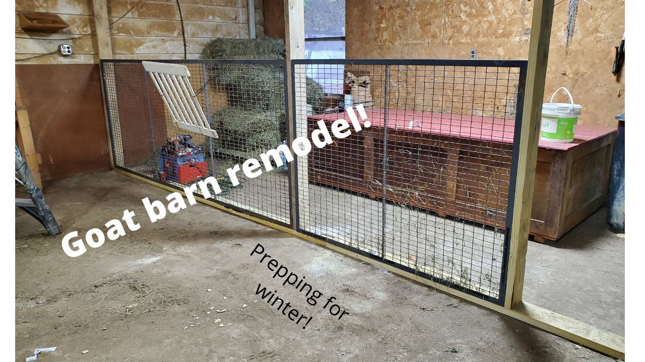 Changing up our goat barn for winter, this setup should work a lot better!