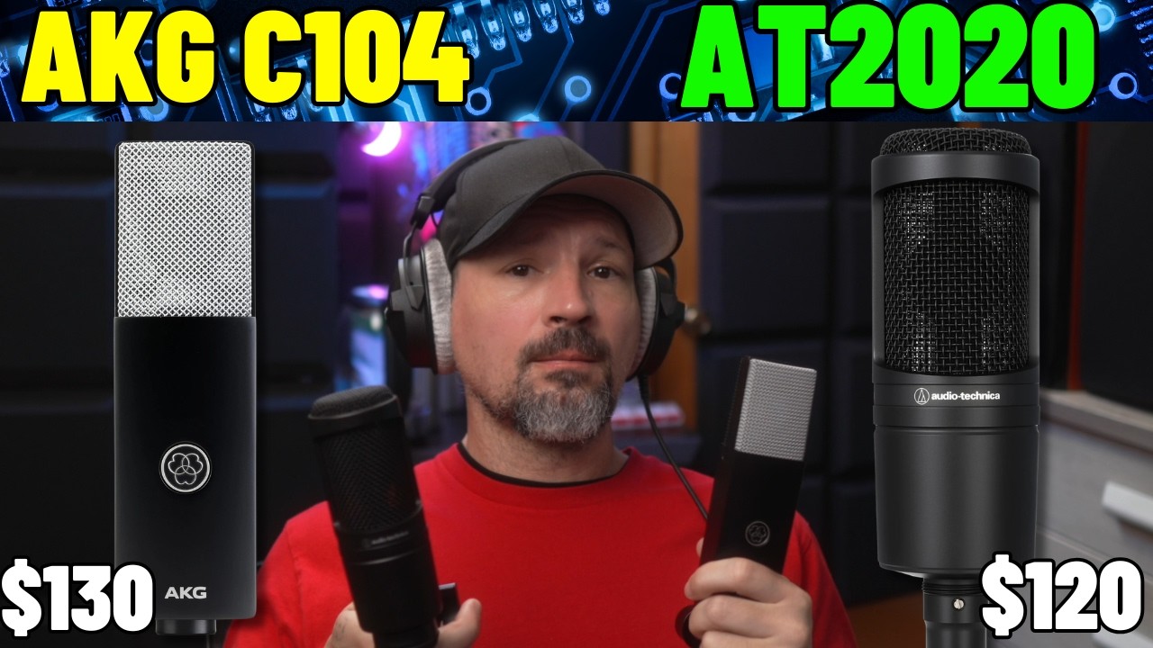 Por&oacute;wnanie mikrofon&oacute;w AKG C104 i AT2020 | Por&oacute;wnanie wokali i lektora | Por&oacute;wnanie z TLM 103