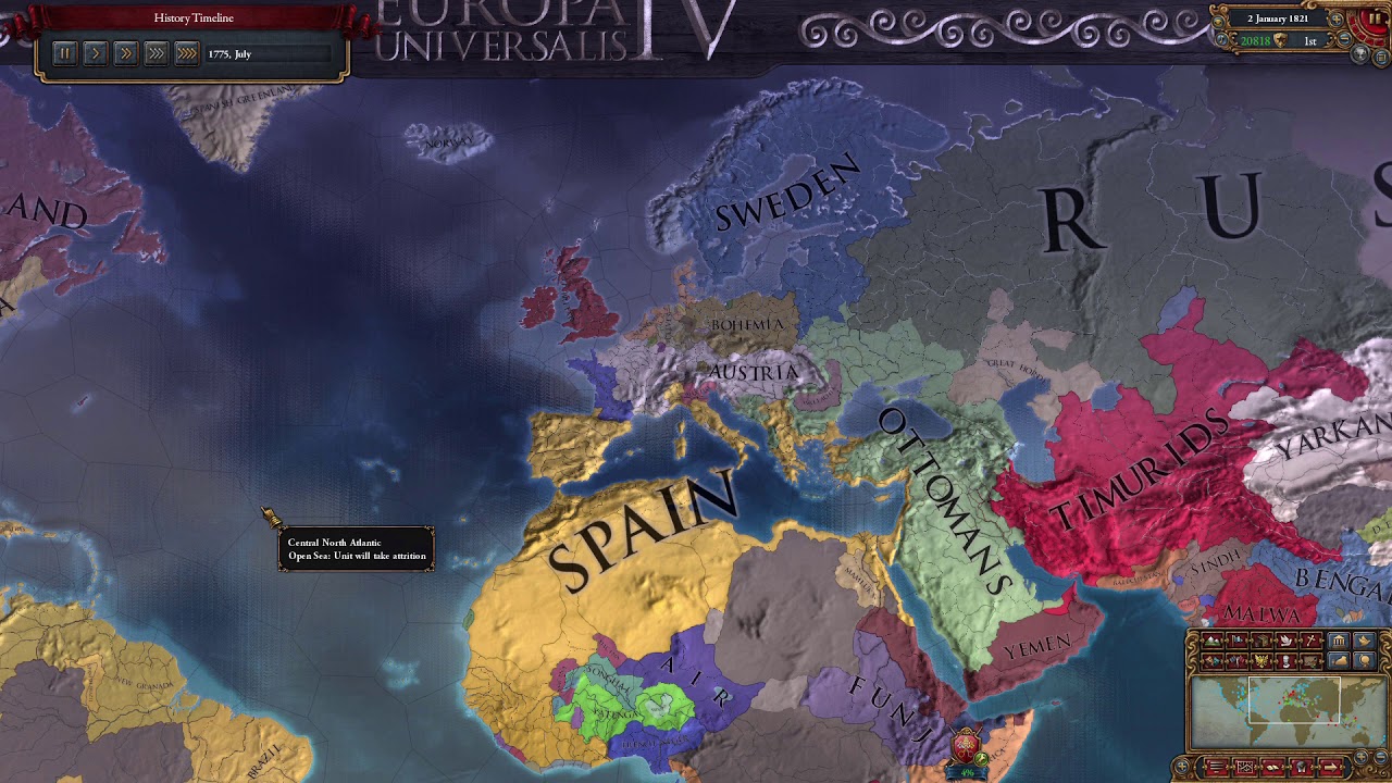 Eu4 Sweden to Scandinavia Timelapse
