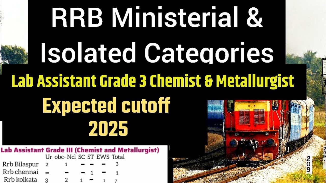 RRB Ministerial & Isolated 2025 | Lab Assistant Grade 3 Expected Cut Off & Safe Score |