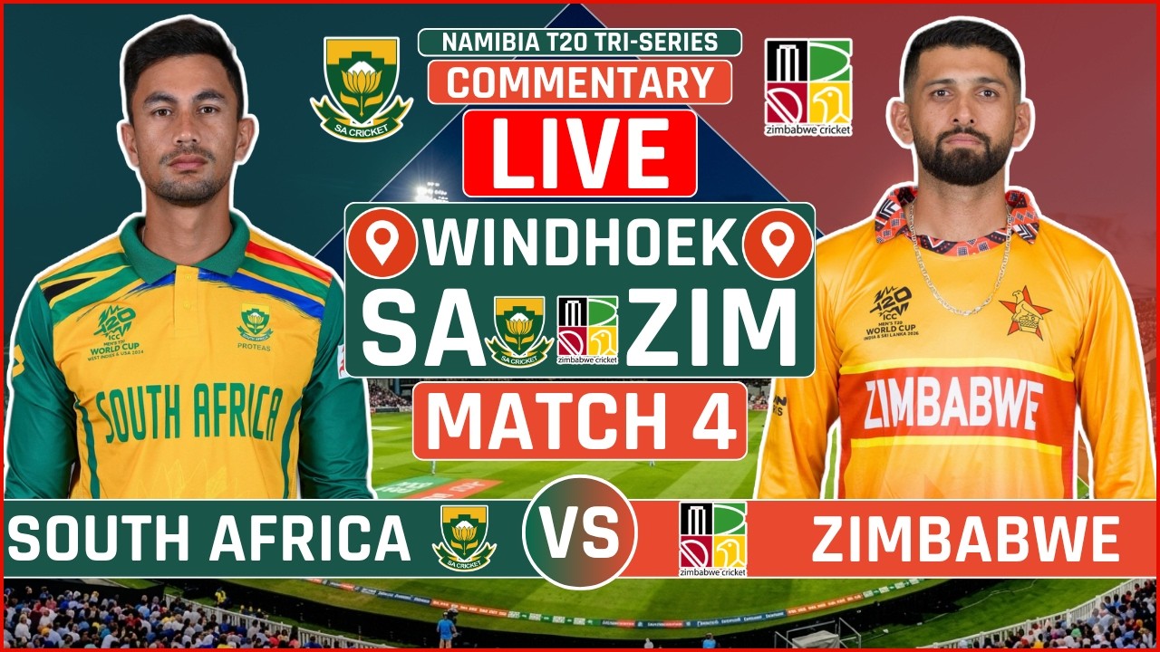 Tri Series 2026: South Africa vs Zimbabwe 4th Match Live Score | SA vs ZIM Live Audio Commentary