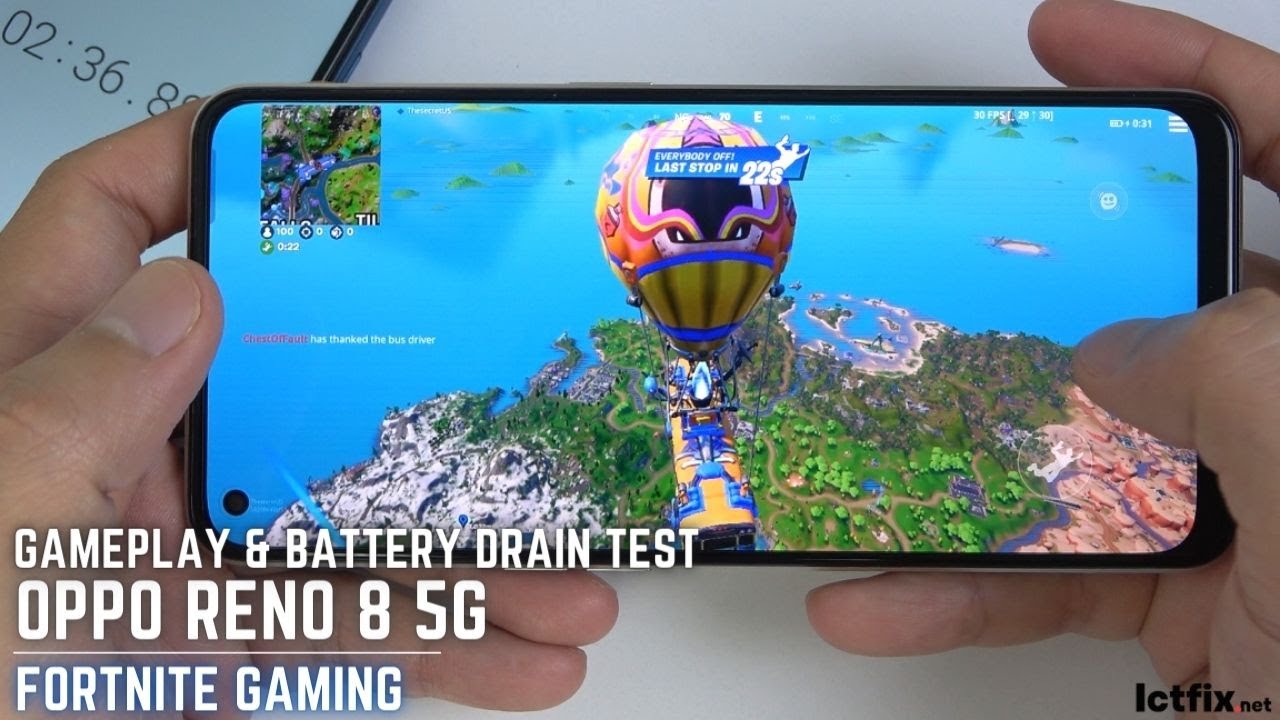 Oppo Reno8 5G Test game Fortnite Mobile | Dimensity 1300, 90Hz Display