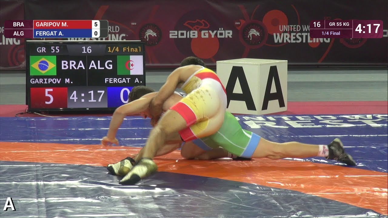 1/4 GR - 55 kg: M. GARIPOV (BRA) v. A. FERGAT (ALG)