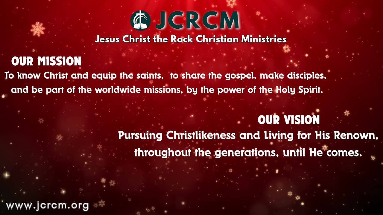 JCRCM Sunday Service 11th of January 2026 at 0200 PM