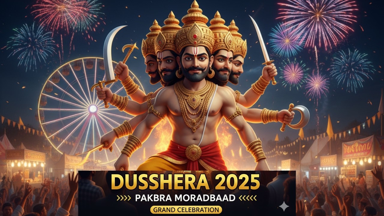 Biggest Dusshera Celebration 2025 Pakbara Moradabad | Ravan Dahan & Mela Highlights | @kiridhargopal