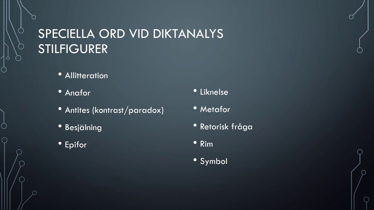 Dikter och diktanalys