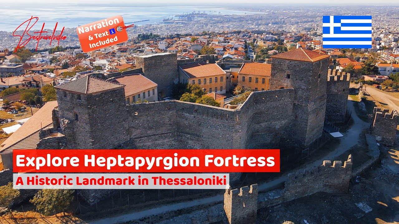 Thessaloniki Heptapyrgion Fortress aerial guide with narration