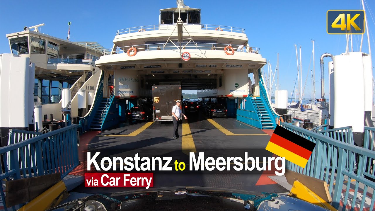 Driving from Konstanz to Meersburg in Southern Germany 🇩🇪, via Car Ferry