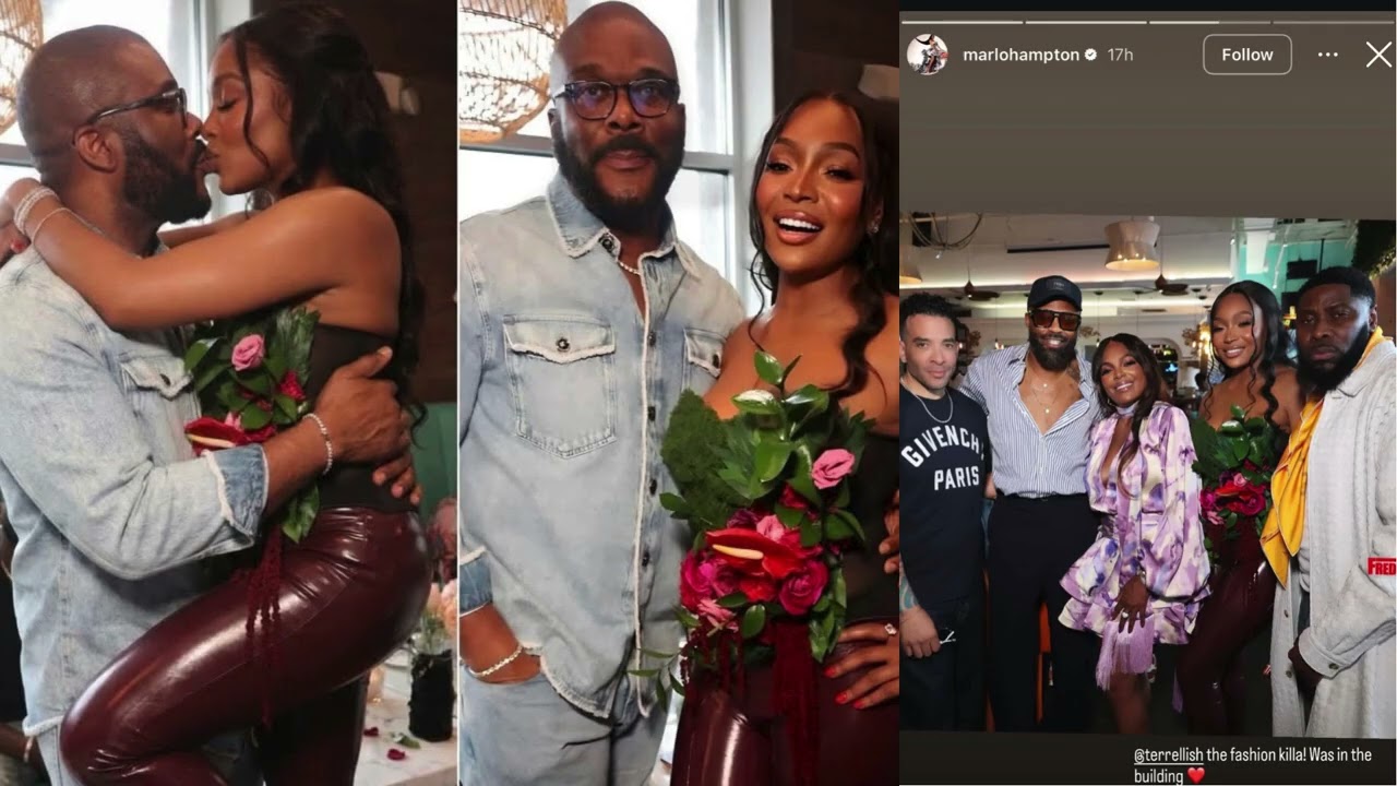Tyler Perry and Marlo Hampton share a kiss together