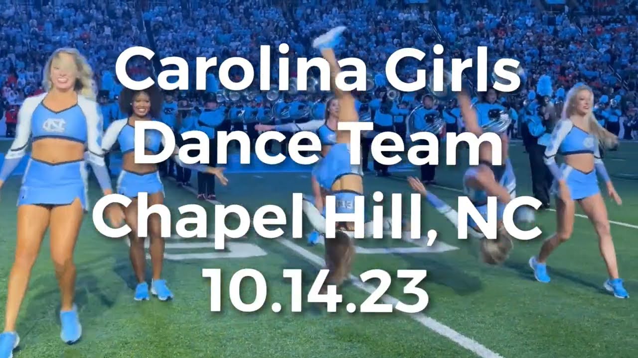 Carolina Girls Dance Team performs before start of UNC Tar Heels football game - 10.14.23