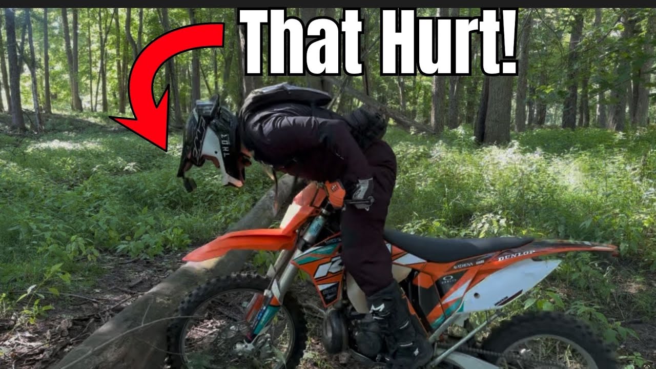 Over the Bars on a Log Hop ⎸ Dirt Bike Madness!