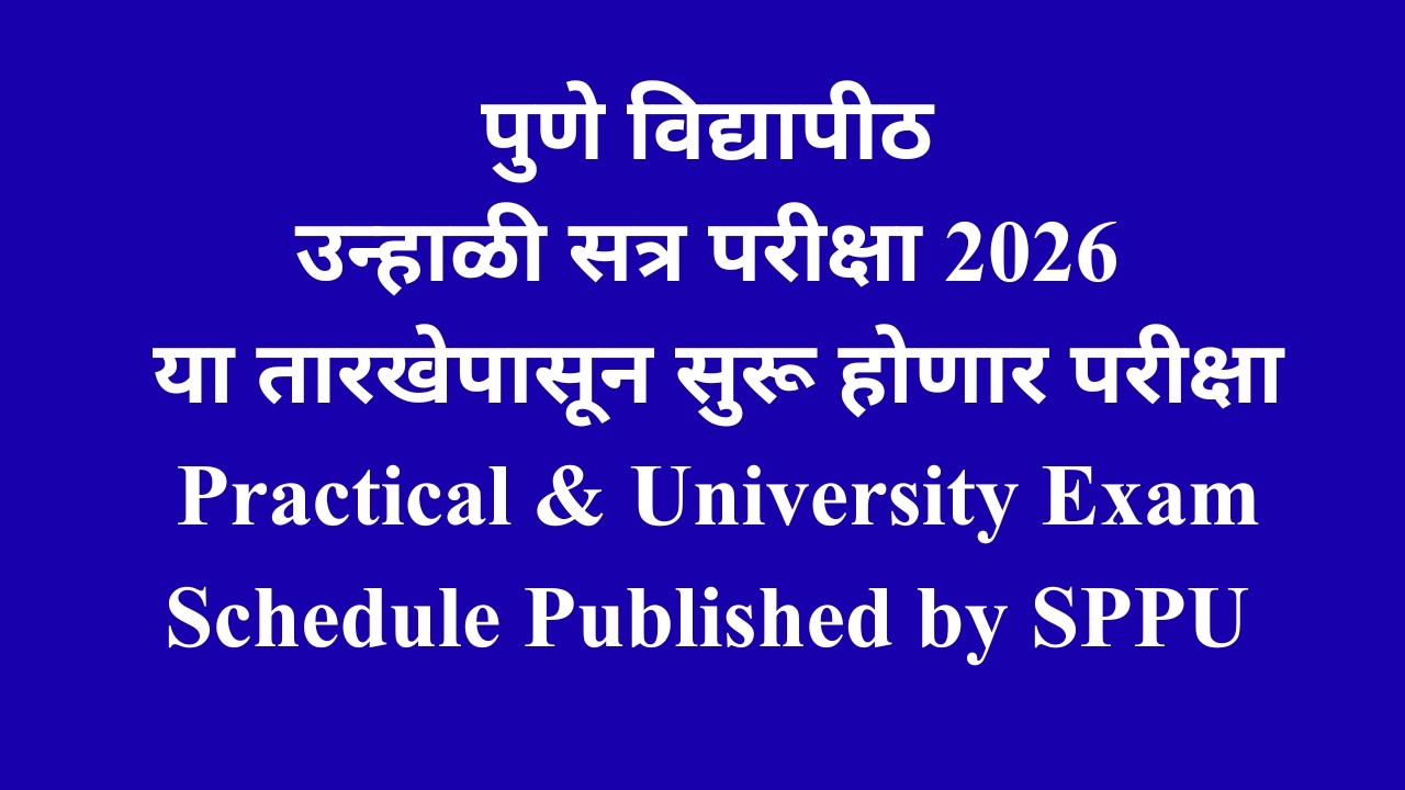 SPPU - Revised Practical & University Exam Schedule Published by SPPU