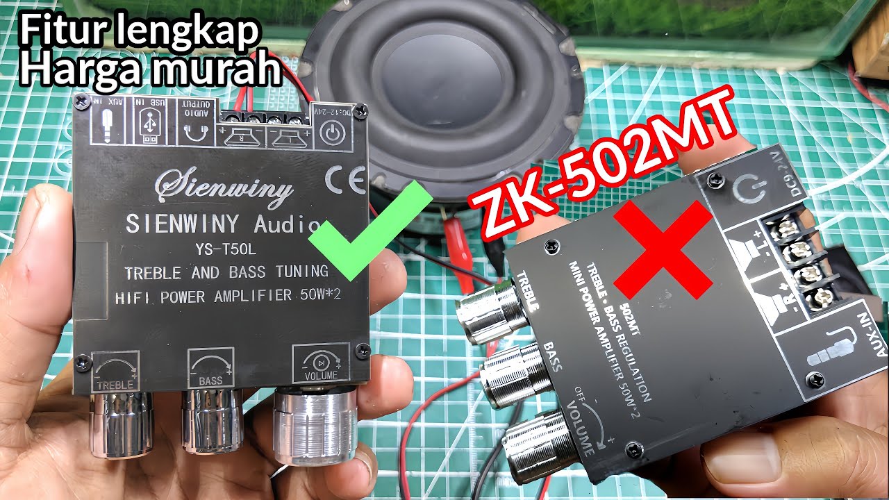 UNBOXING TEST REVIEW SIENWINY YS-T50L 50WX2 LEBIH MANTAP DARI ZK-502MT?