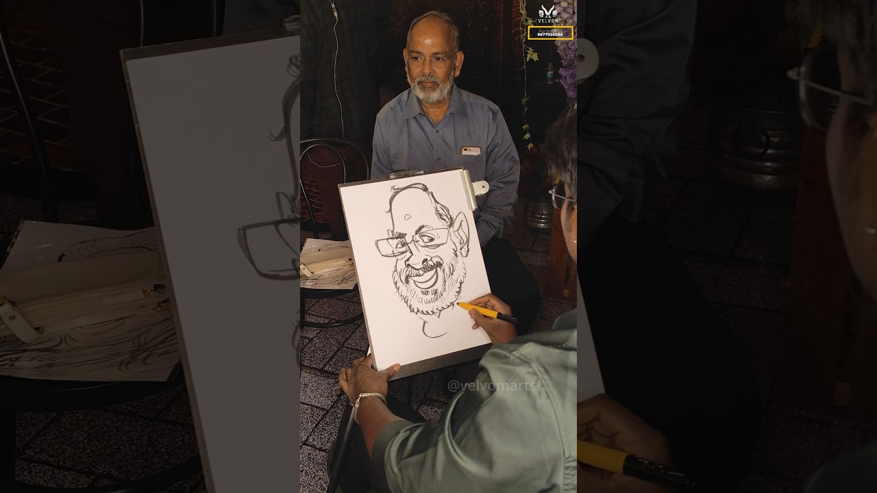 Live caricature event | artist surendar | book your events now #caricature #shorts