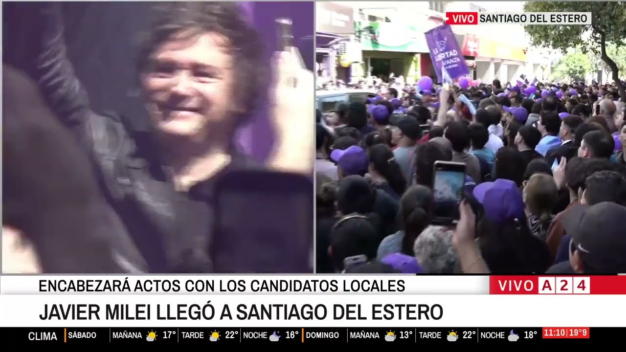 🔴 JAVIER MILEI LLEGÓ A SANTIAGO DEL ESTERO
