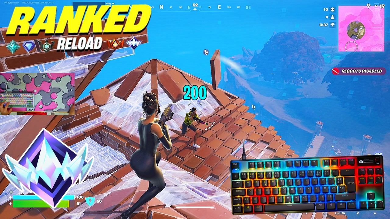 Fortnite ASMR 😴 Ranked Reload On PS5 🏆 Keyboard & Mouse + Handcam [120 FPS 4K]
