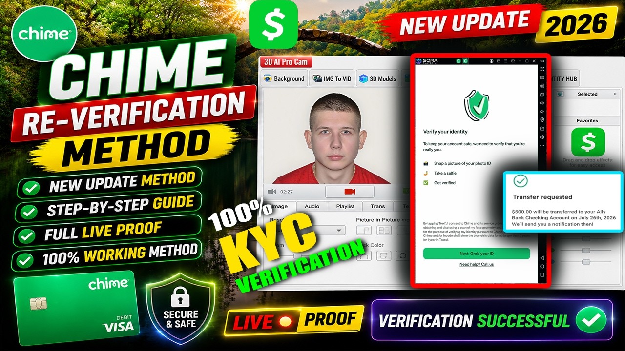 Chime bank re-verify method 2026 || How to create chime account || How to Create Chime Bank 2026