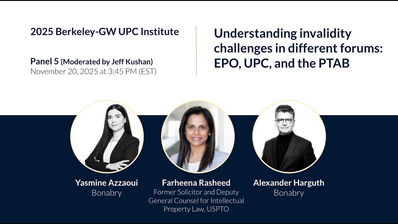 Europe's Unified Patent Court: (Panel 5) Understanding invalidity challenges in different forums