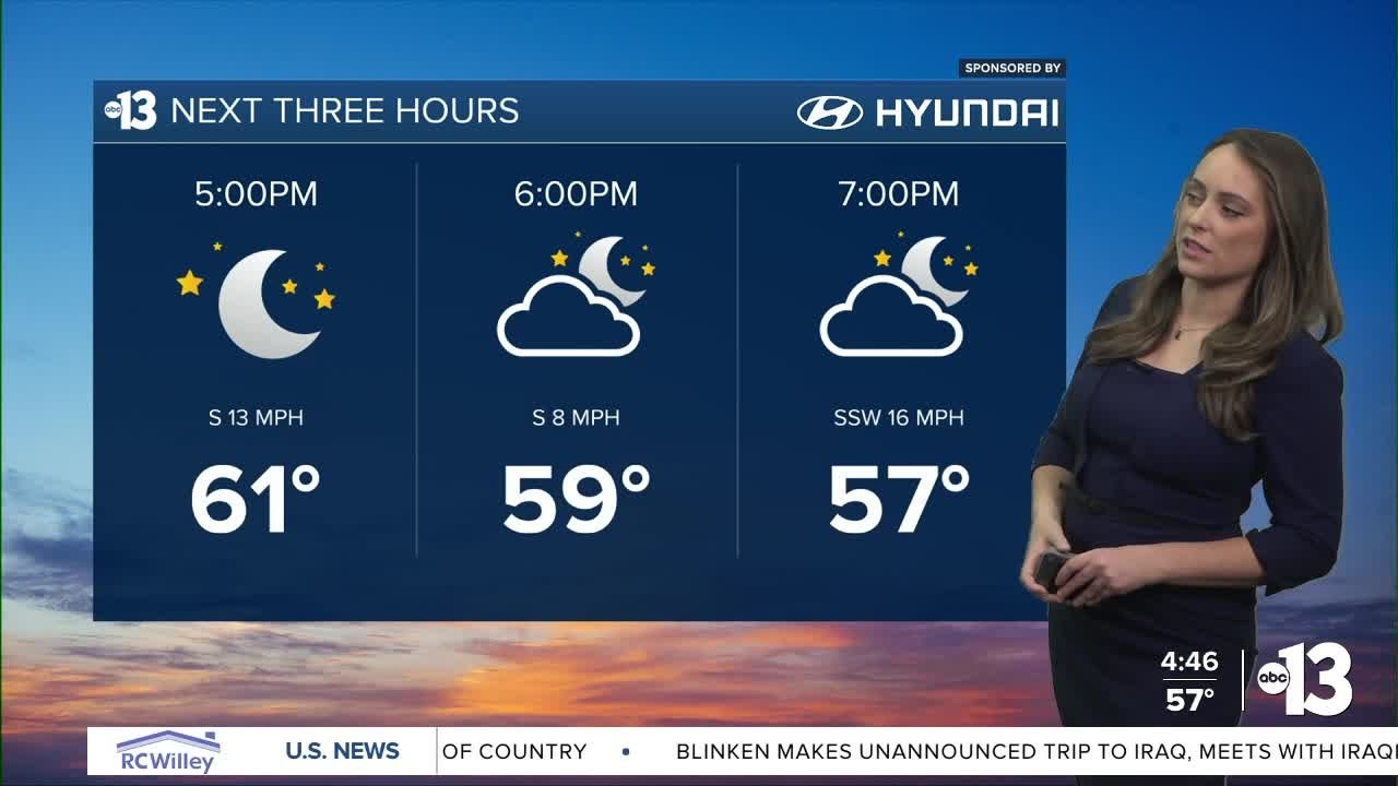 Wind settles down Sunday in Las Vegas