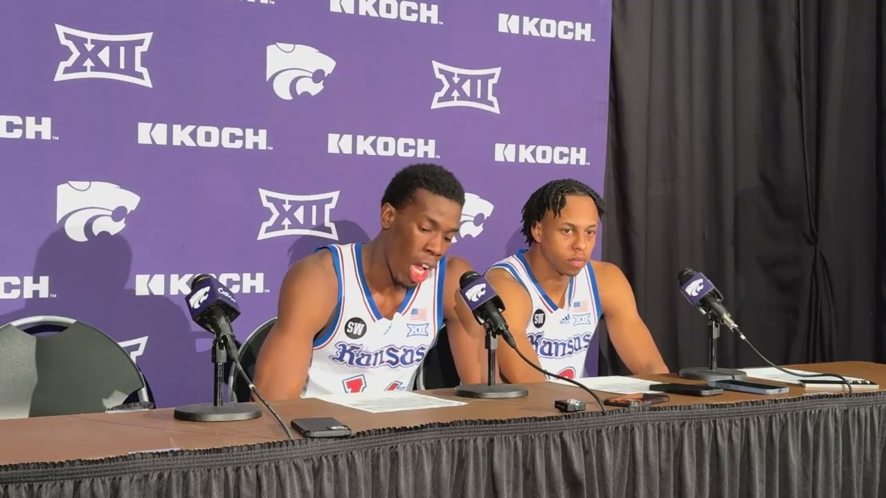 Melvin Council and Elmarko Jackson post game press conference after defeating K-State 86-62 ￼