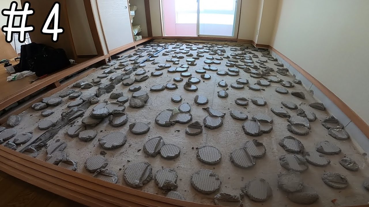 【中古マンションDIY】♯4　和室の洋室化開始！畳をめくると謎の石が。。。
