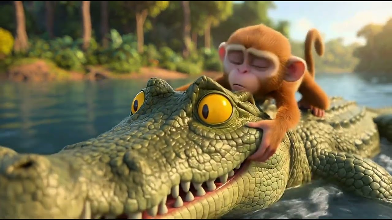 A Lesson in Trust: The Monkey 🐒 and The Crocodile 🐊 | Indian Bedtime Stories