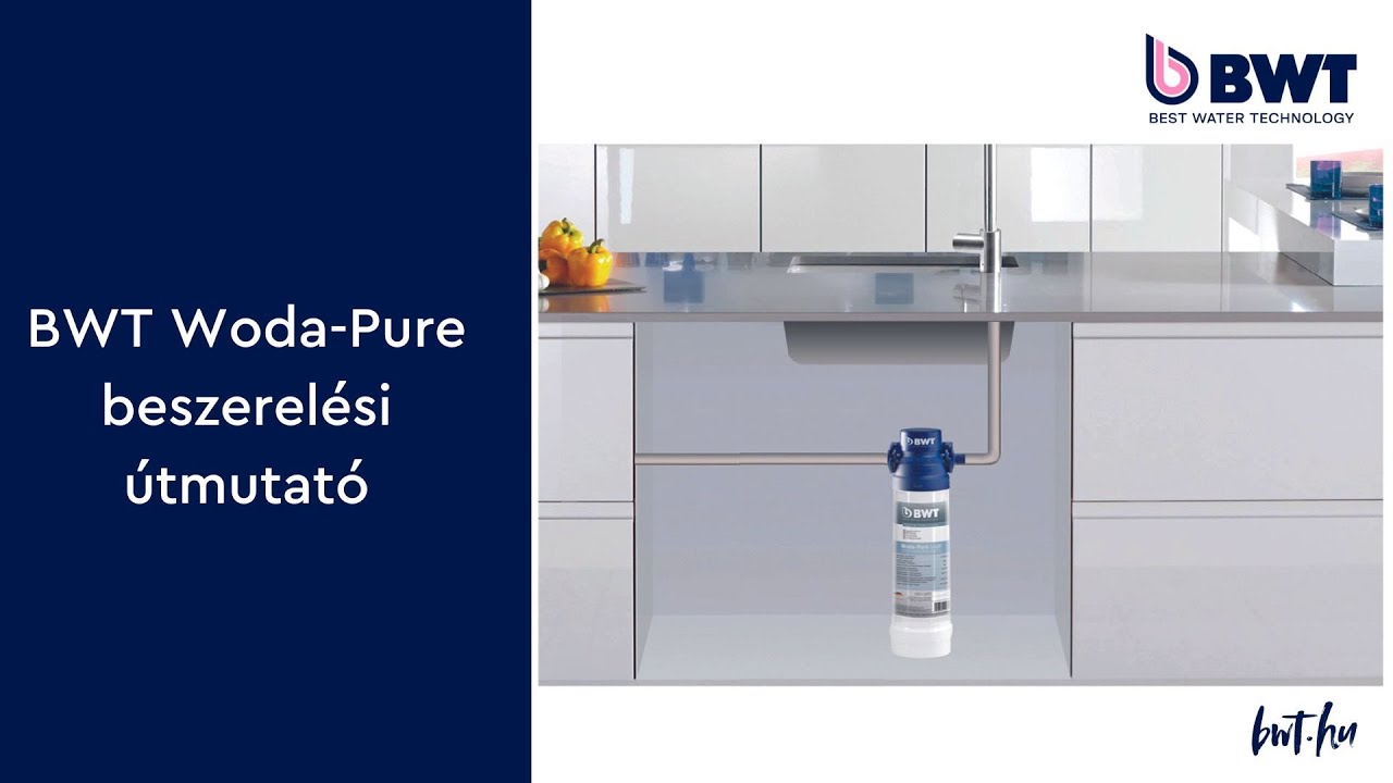 BWT WODA-​PURE víztisztító termékcsalád beépítése