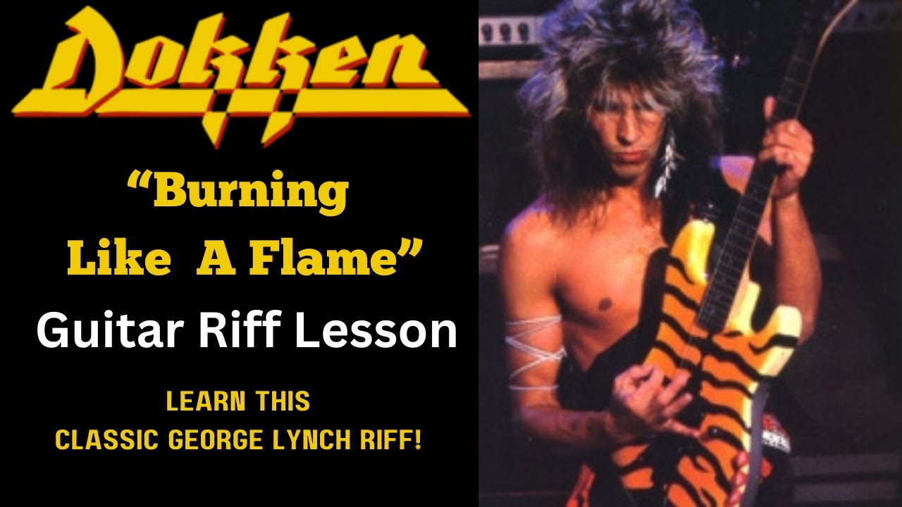 Dokken Burning Like A Flame Guitar Riff Lesson