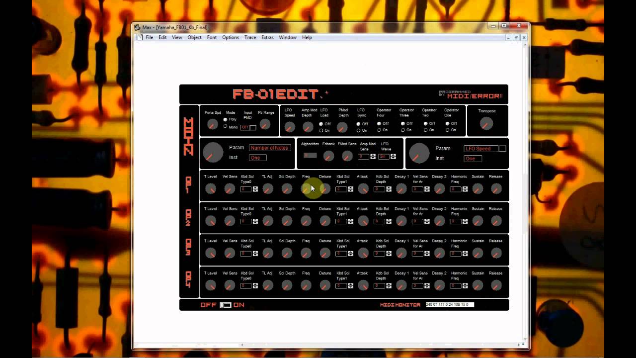 Yamaha FB-01 Editor for Windows  - Explained