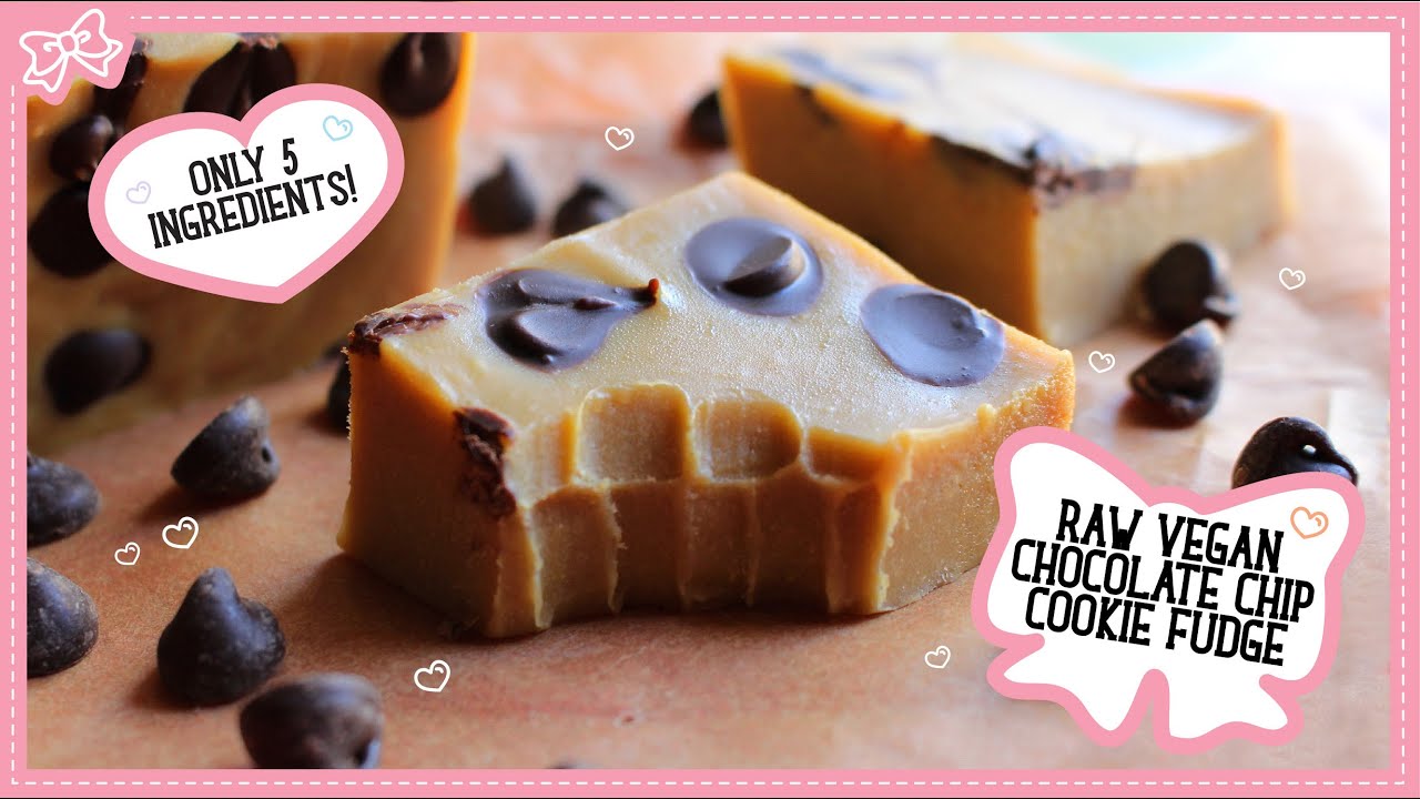 Raw Vegan Chocolate Chip Cookie Fudge with Only 5 Ingredients! Collab with MindOverMunch!