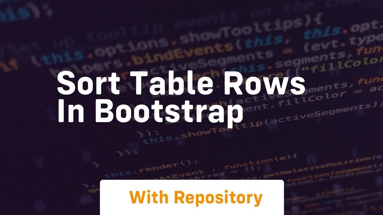 sort table rows in bootstrap