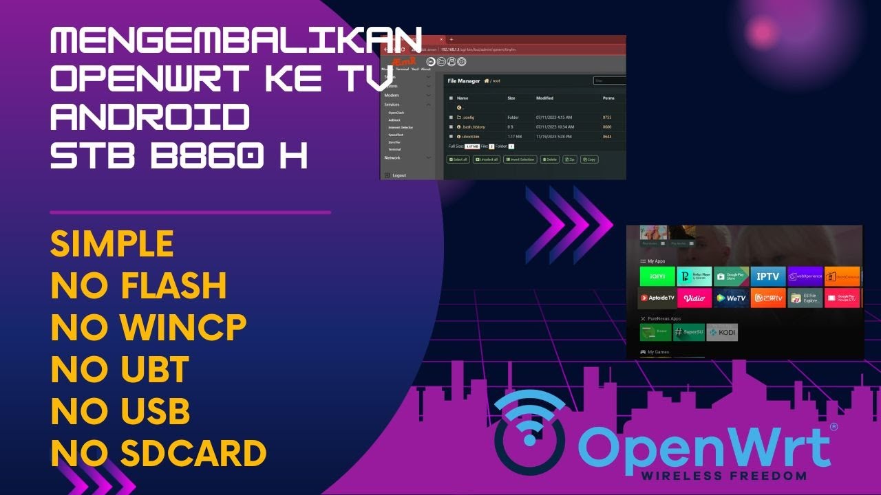 MENGEMBALIKAN STB OPENWRT KE STB TV ANDROID B860H V2